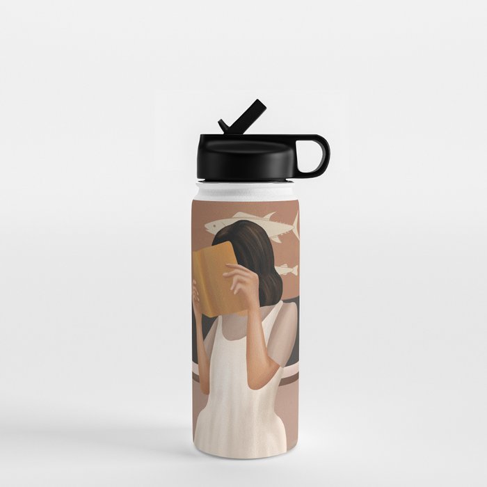Losing Myself in a Book Water Bottle Gallery Image 1