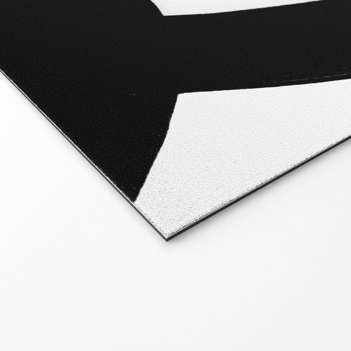 Black & White Minimalist Abstract Mid century Ink Art Dark Brush Strokes Welcome Mat Gallery Image 2