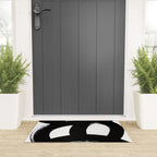 Black & White Minimalist Abstract Mid century Ink Art Dark Brush Strokes Welcome Mat Gallery Image 3
