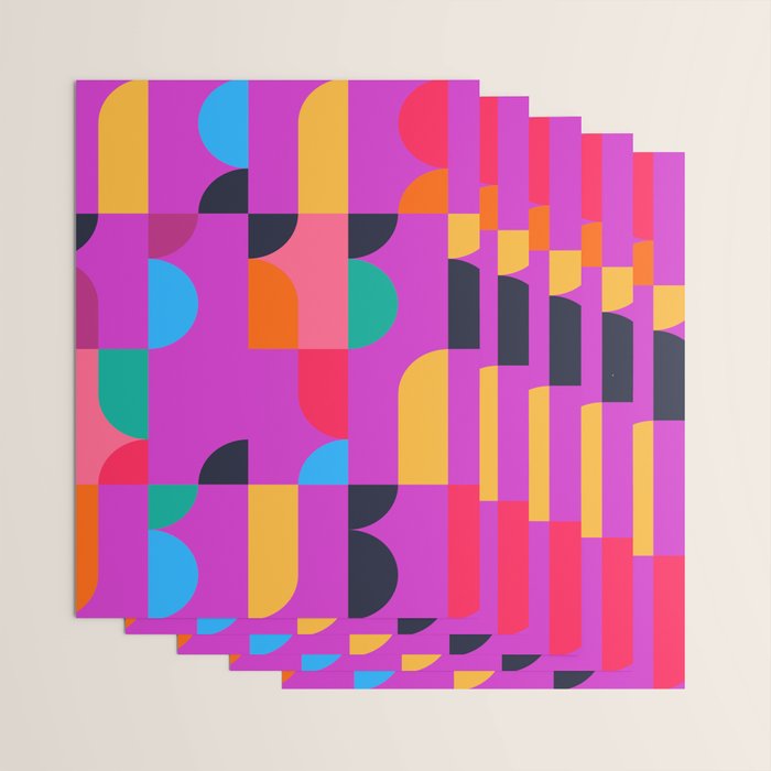 Colorful Geometric Shapes Wrapping Paper Gallery Image 3