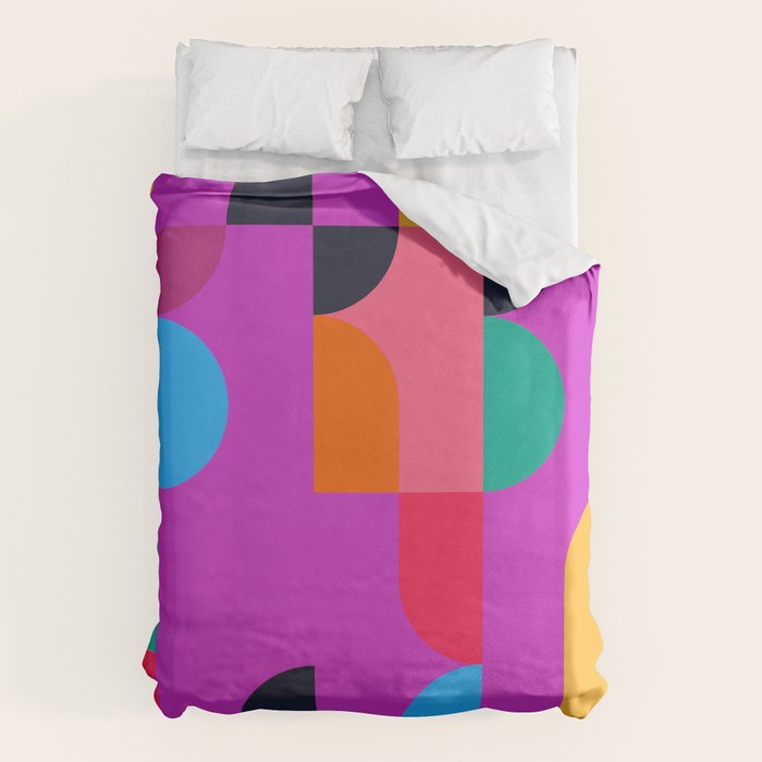 Colorful Geometric Shapes Duvet Cover Gallery Image 6