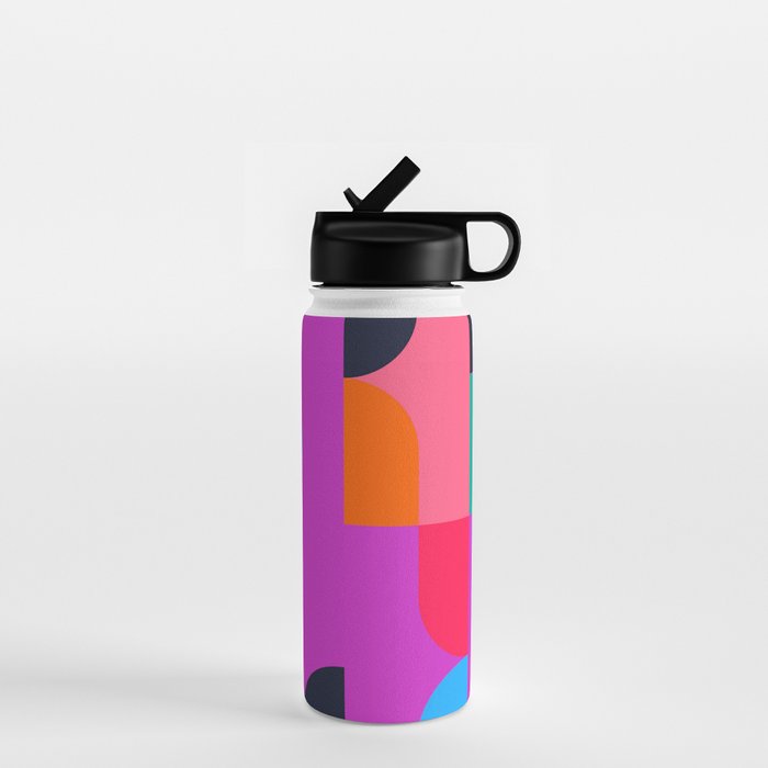Colorful Geometric Shapes Water Bottle Gallery Image 1