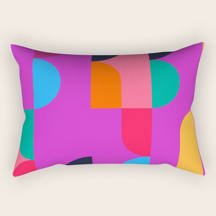 Colorful Geometric Shapes Rectangular Pillow Gallery Image 1