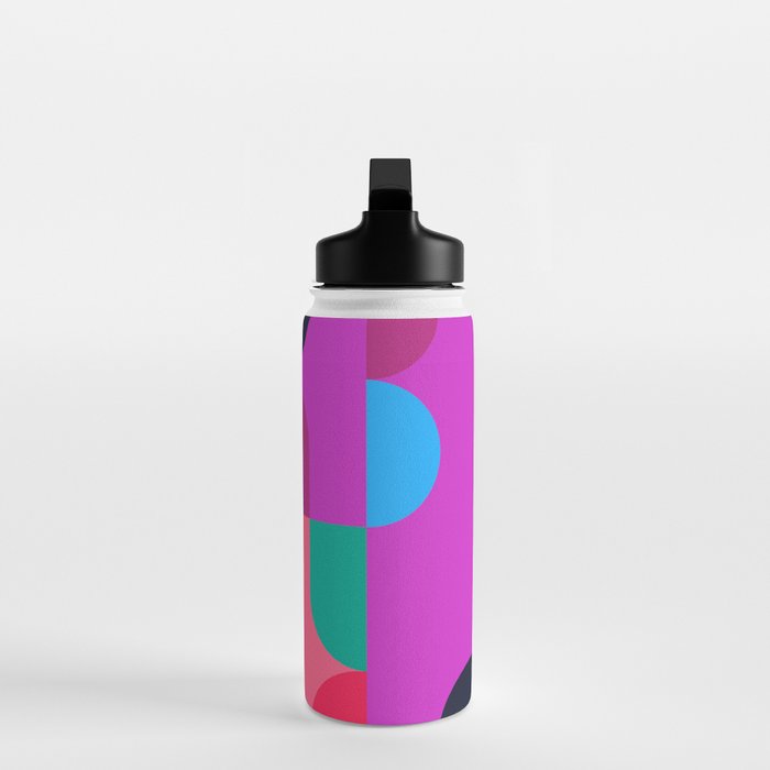 Colorful Geometric Shapes Water Bottle Gallery Image 3