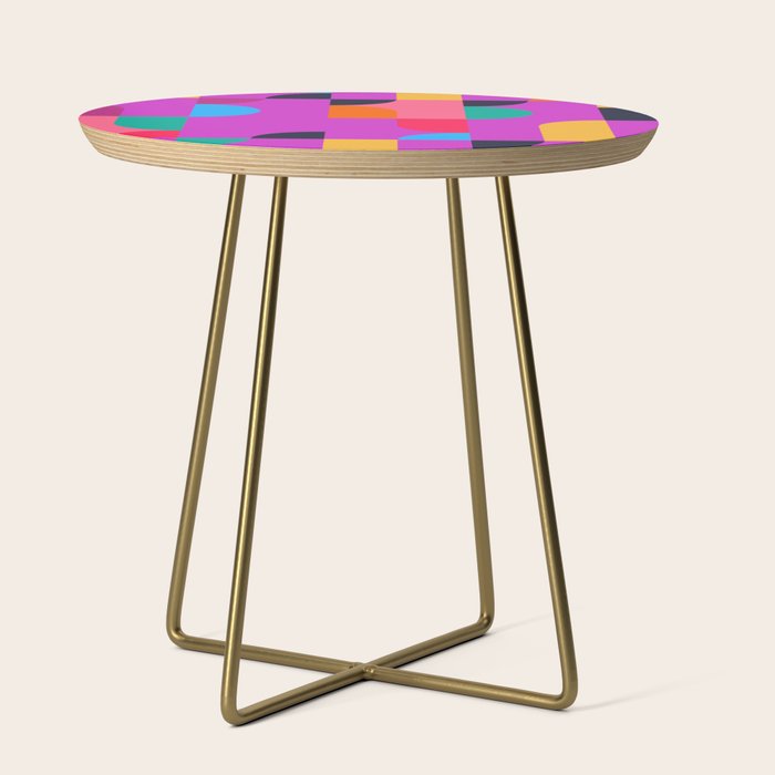 Colorful Geometric Shapes Side Table Gallery Image 1