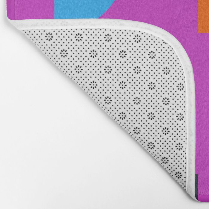 Colorful Geometric Shapes Bath Mat Gallery Image 2