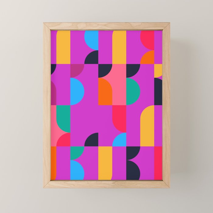 Colorful Geometric Shapes Mini Art Print Gallery Image 1