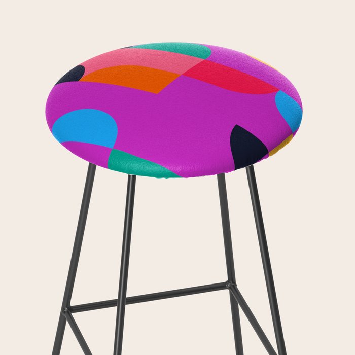 Colorful Geometric Shapes Stool Gallery Image 2