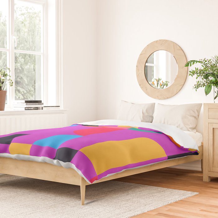 Colorful Geometric Shapes Duvet Cover Gallery Image 2