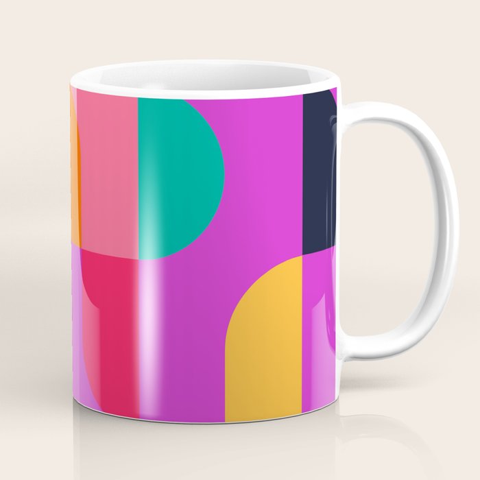 Colorful Geometric Shapes Coffee Mug Gallery Image 1
