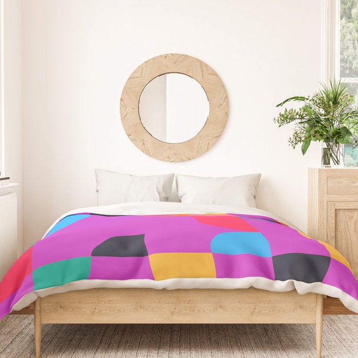 Colorful Geometric Shapes Duvet Cover Gallery Image 3