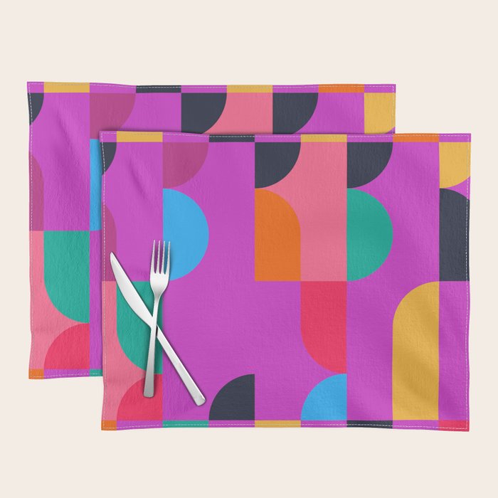Colorful Geometric Shapes Placemat Gallery Image 1