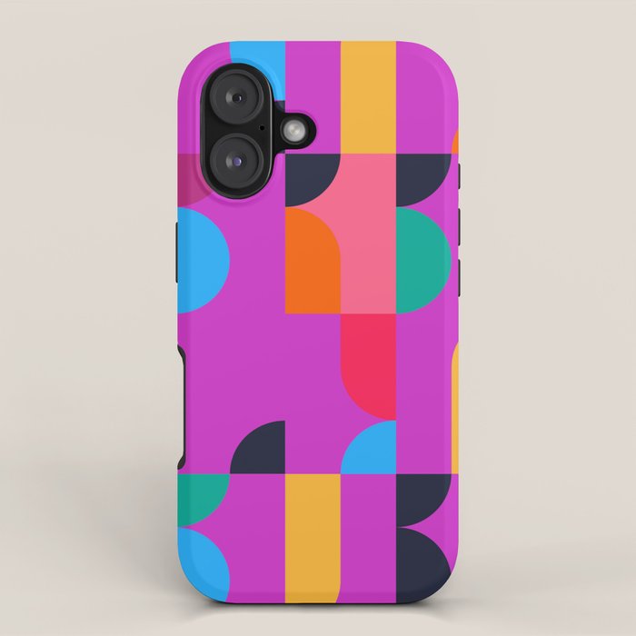 Colorful Geometric Shapes iPhone Case Gallery Image 1
