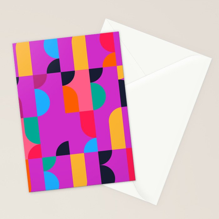 Colorful Geometric Shapes Stationery Card Gallery Image 2