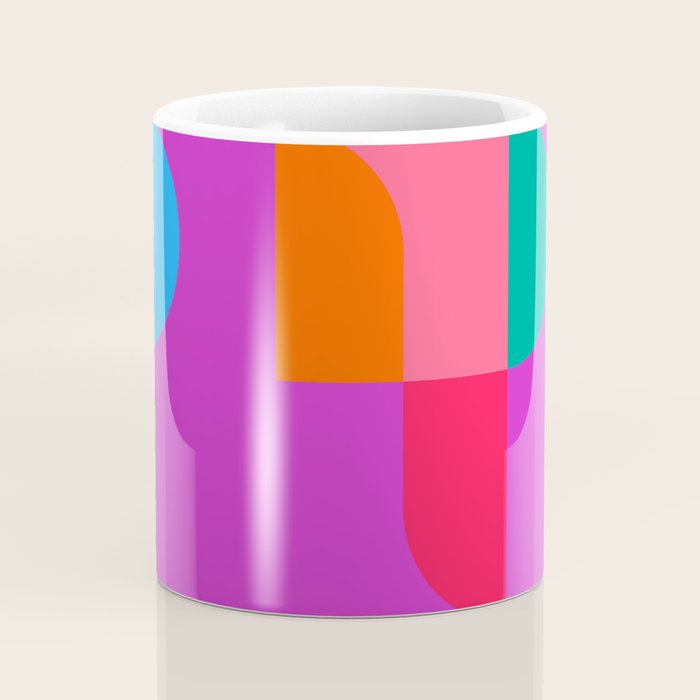 Colorful Geometric Shapes Coffee Mug Gallery Image 4
