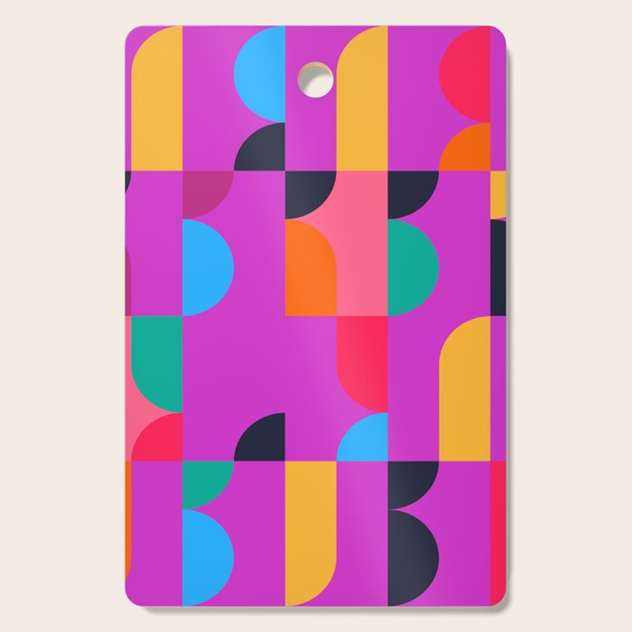 Colorful Geometric Shapes Cutting Board Gallery Image 1