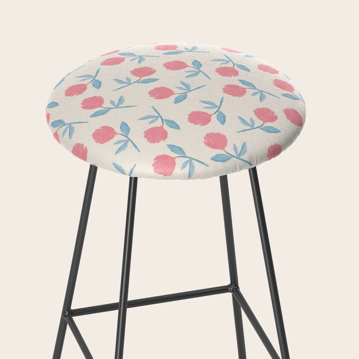 Peony Flower Gouache Illustration  Stool Gallery Image 2