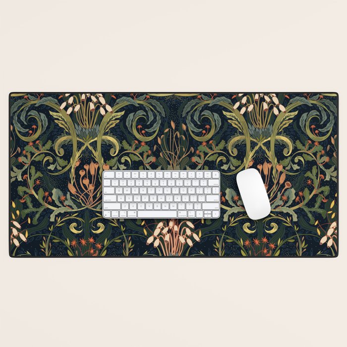 Woodland moss dark Desk Mat Gallery Image 1