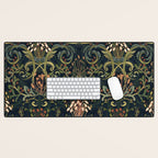 Woodland moss dark Desk Mat Gallery Image 1