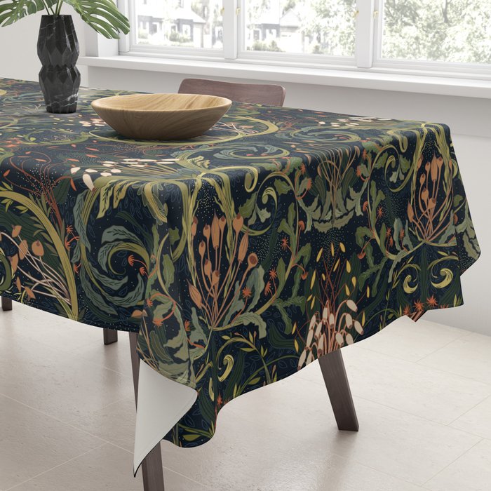 Woodland moss dark Tablecloth Gallery Image 3