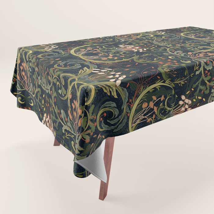 Woodland moss dark Tablecloth Gallery Image 1