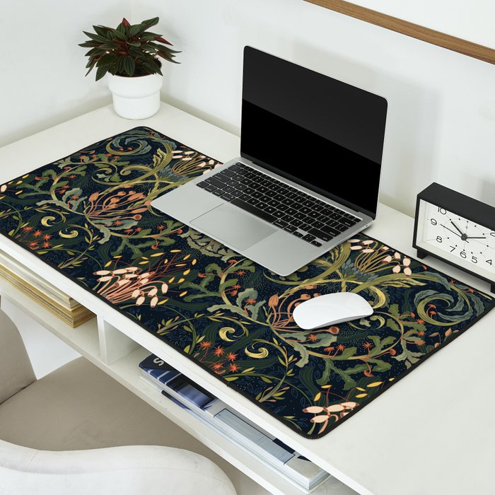 Woodland moss dark Desk Mat Gallery Image 2