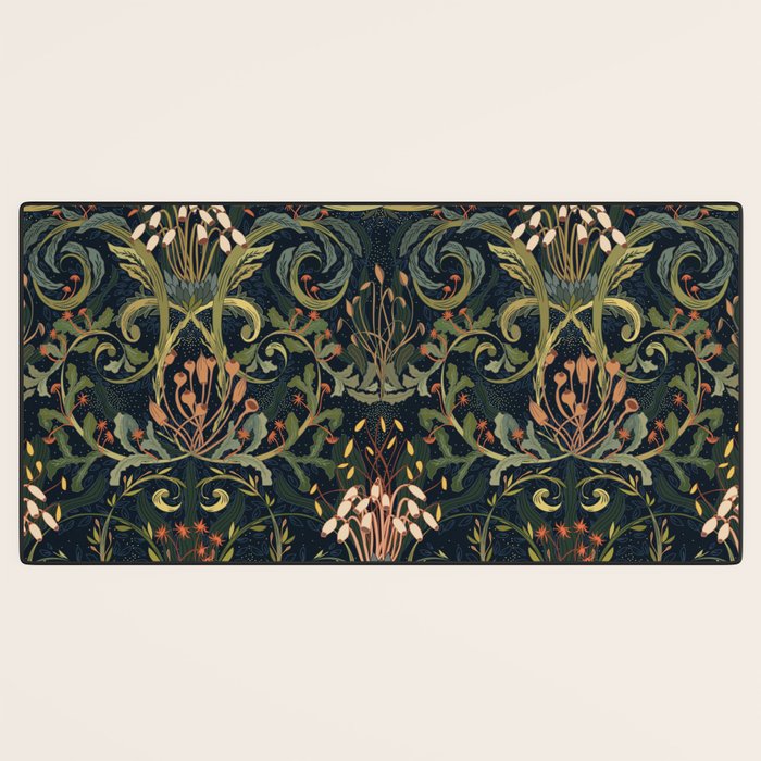 Woodland moss dark Desk Mat Gallery Image 3