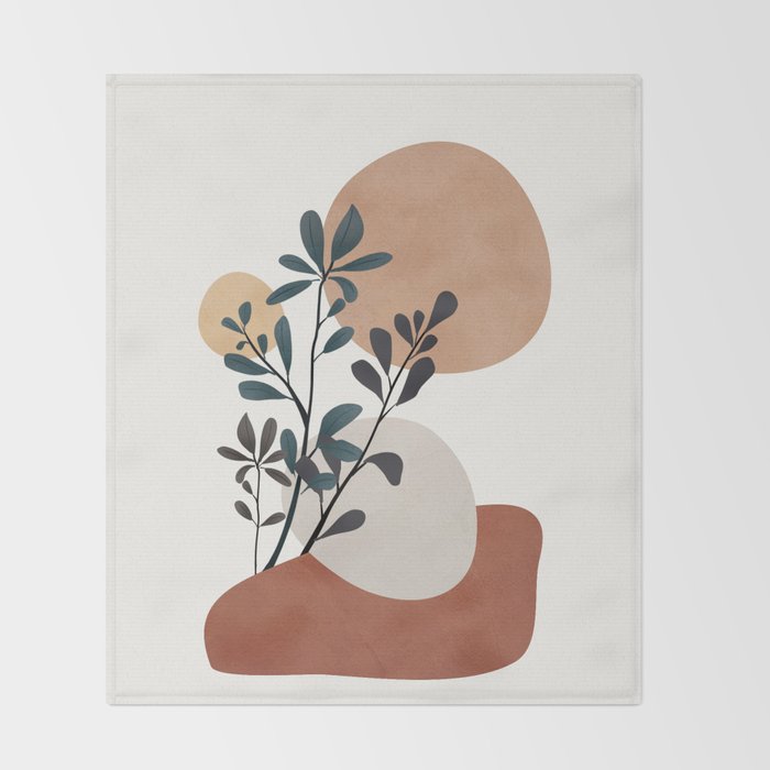 Shapes and Branches 07 Throw Blanket Gallery Image 2