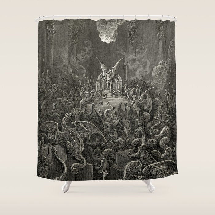 Gustave Doré - The lost paradise Shower Curtain Gallery Image 1