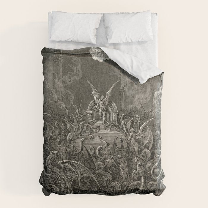Gustave Doré - The lost paradise Duvet Cover Gallery Image 1