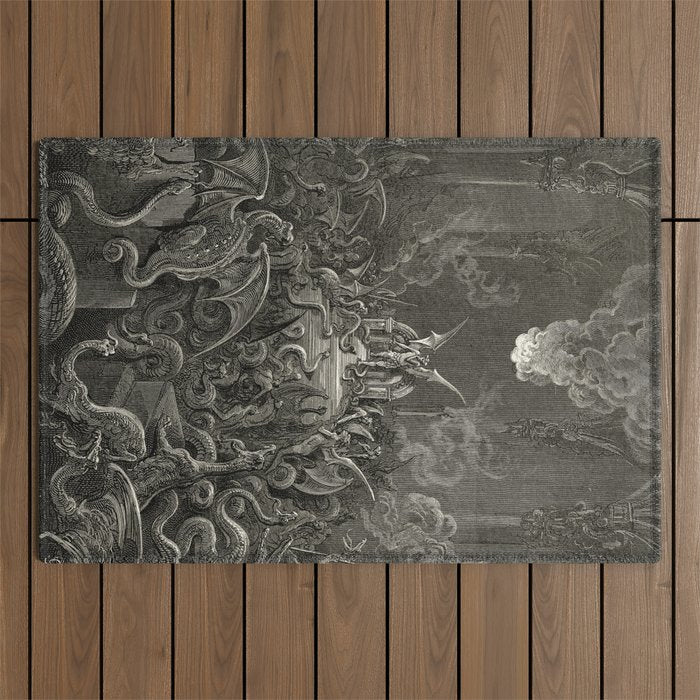 Gustave Doré - The lost paradise Outdoor Rug Gallery Image 1