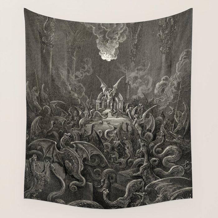 Gustave Doré - The lost paradise Wall Tapestry Gallery Image 1
