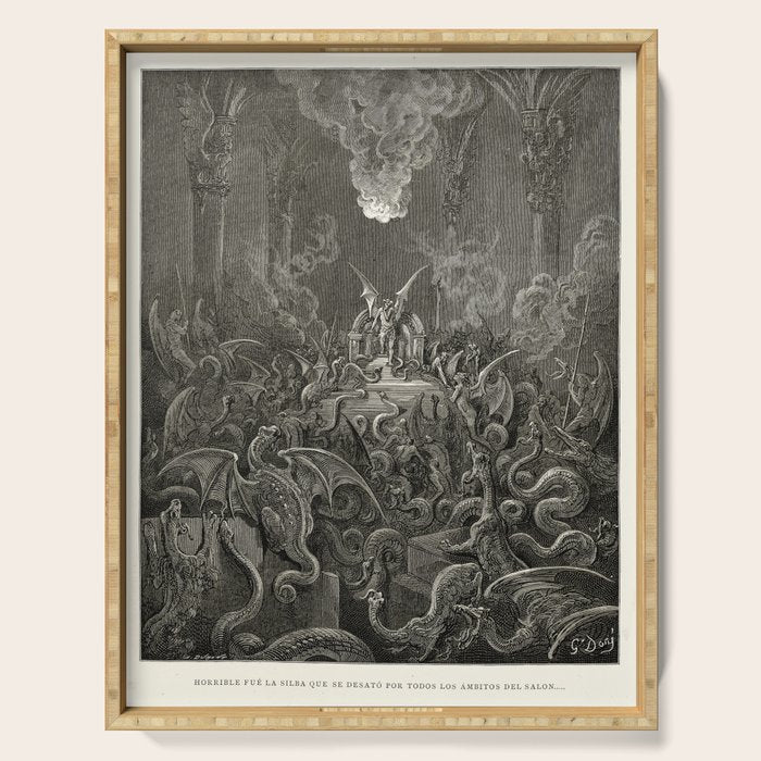 Gustave Doré - The lost paradise Serving Tray Gallery Image 1