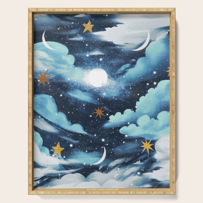 Moonlit Cloud Fantasy A Serving Tray Gallery Image 1