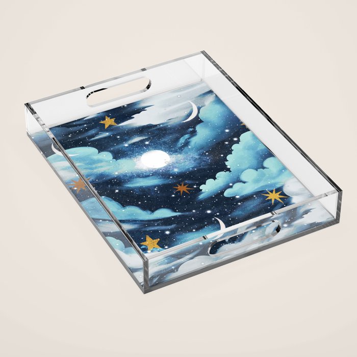 Moonlit Cloud Fantasy A Acrylic Tray Gallery Image 1
