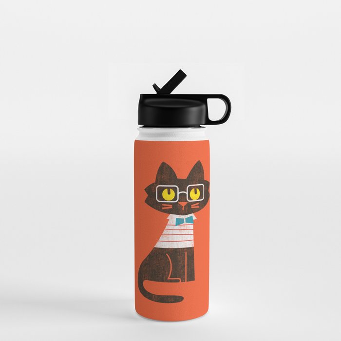Fitz - Preppy cat Water Bottle Gallery Image 1