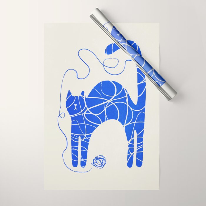 Wool Cat Wrapping Paper Gallery Image 1