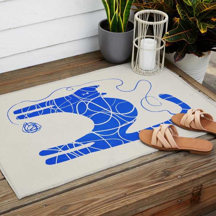 Wool Cat Outdoor Rug Gallery Image 2