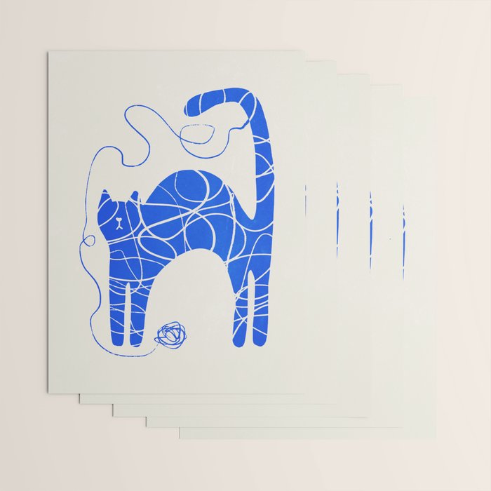 Wool Cat Wrapping Paper Gallery Image 3