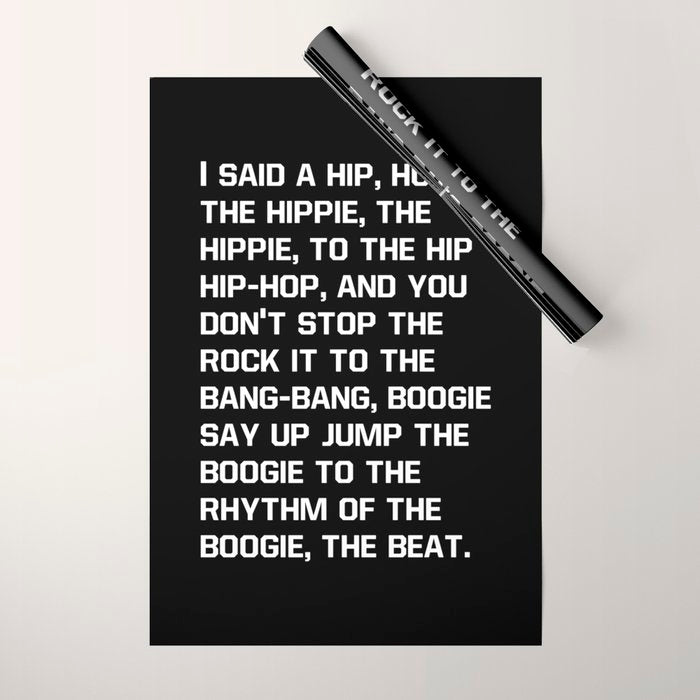 Rapper's Delight, I said a hip hop Wrapping Paper Gallery Image 1