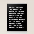 Rapper's Delight, I said a hip hop Stationery Card Gallery Image 2