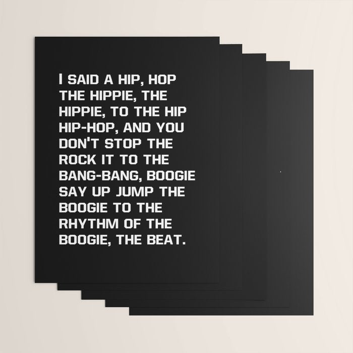 Rapper's Delight, I said a hip hop Wrapping Paper Gallery Image 3