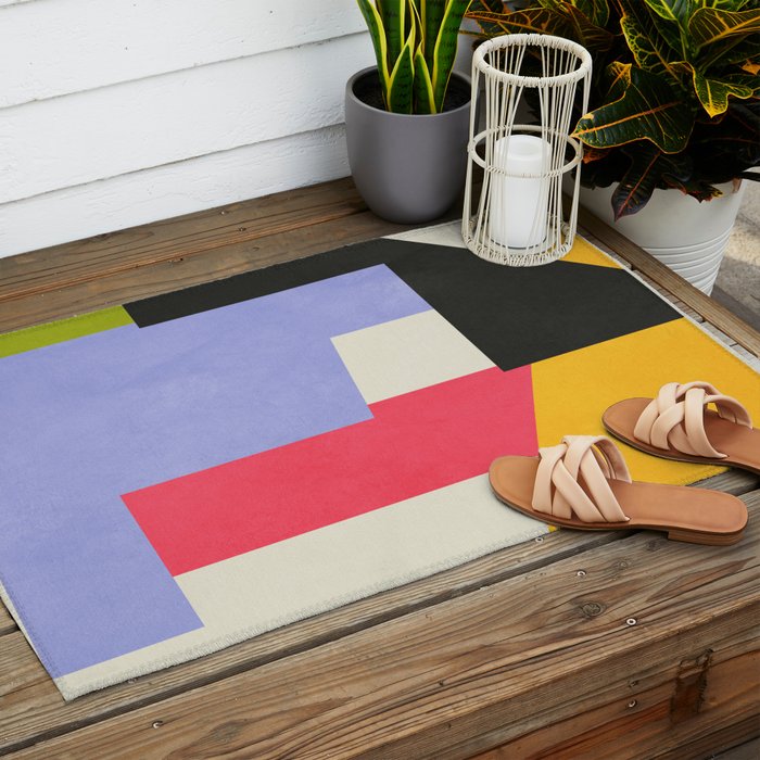 Geometric Shapes 14 Outdoor Rug Gallery Image 2
