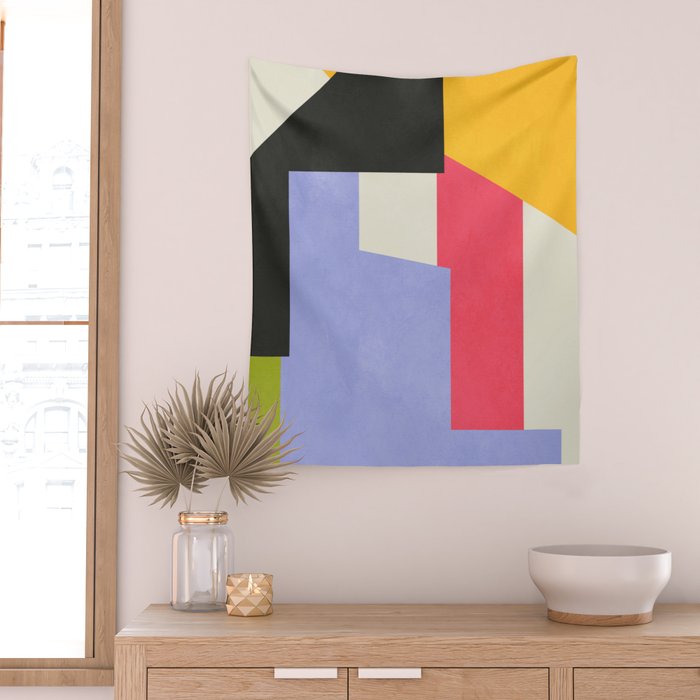 Geometric Shapes 14 Wall Tapestry Gallery Image 2