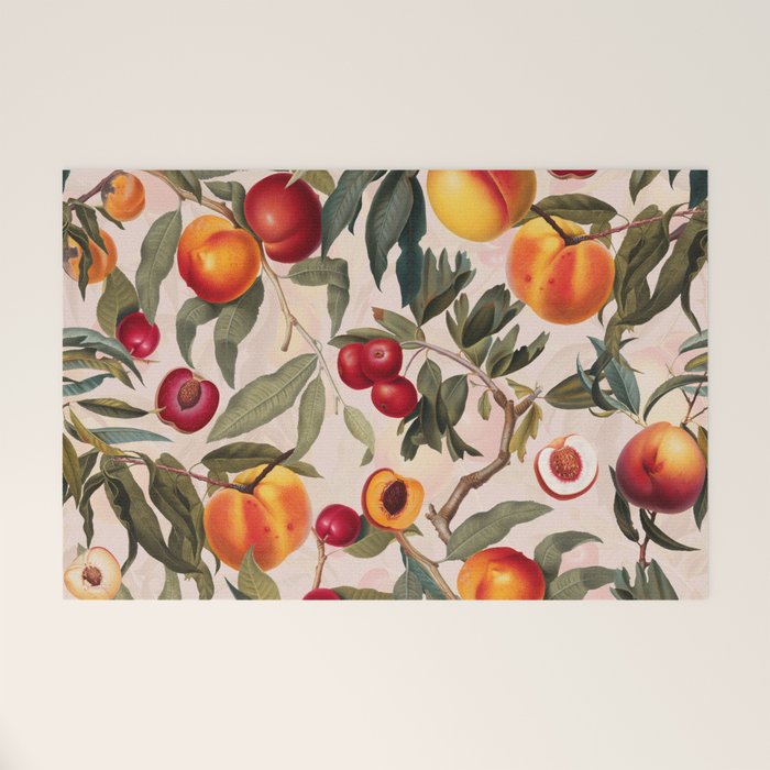 Vintage Fruit Pattern XXIII Welcome Mat Gallery Image 1