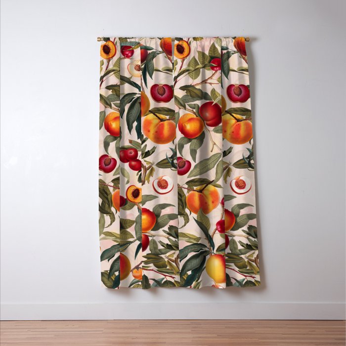Vintage Fruit Pattern XXIII Window Curtain Gallery Image 3