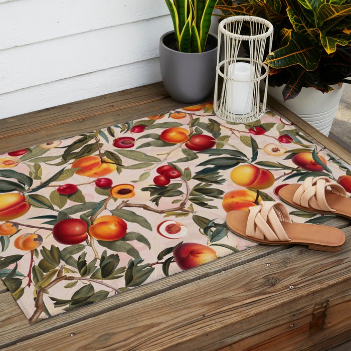 Vintage Fruit Pattern XXIII Outdoor Rug Gallery Image 2