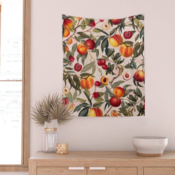 Vintage Fruit Pattern XXIII Wall Tapestry Gallery Image 2