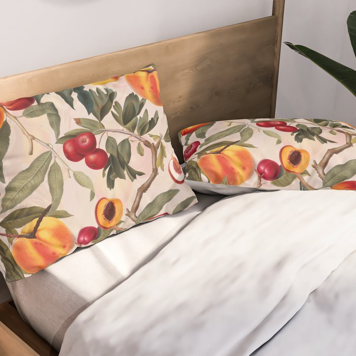 Vintage Fruit Pattern XXIII Pillow Sham Gallery Image 2