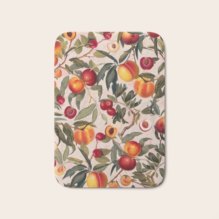 Vintage Fruit Pattern XXIII Bath Mat Gallery Image 1